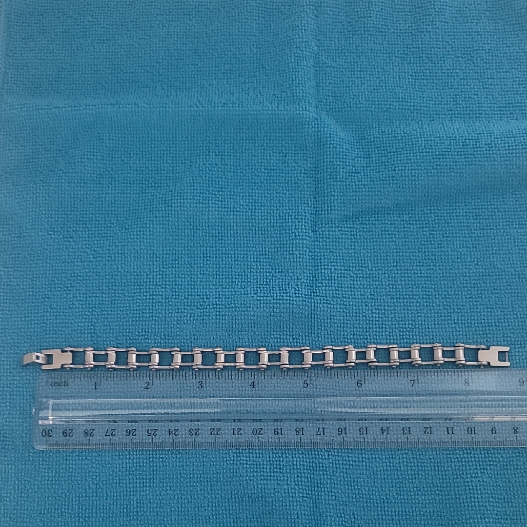 Mens Stainless Steel Link Bracelet  Silver
